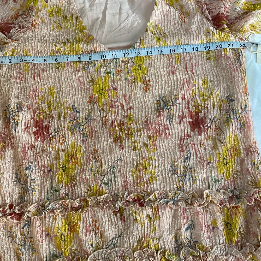 Tularosa Floral Long Sleeve Dress - Pink and Yellow - Picture 12 of 13